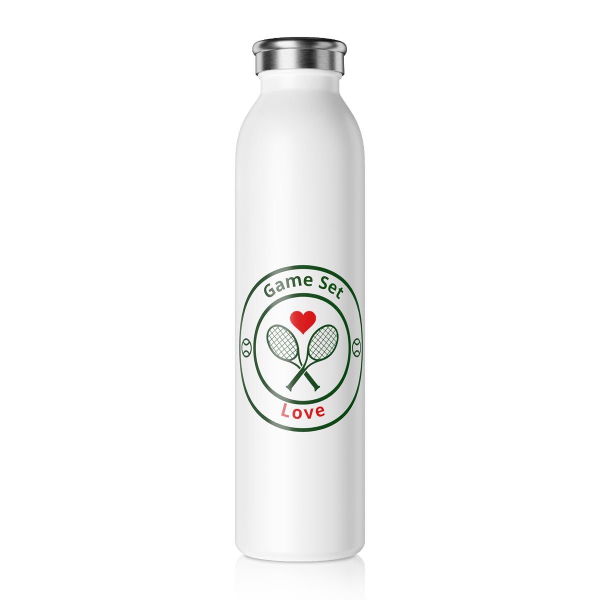 Game Set Love Tennis Water Bottle